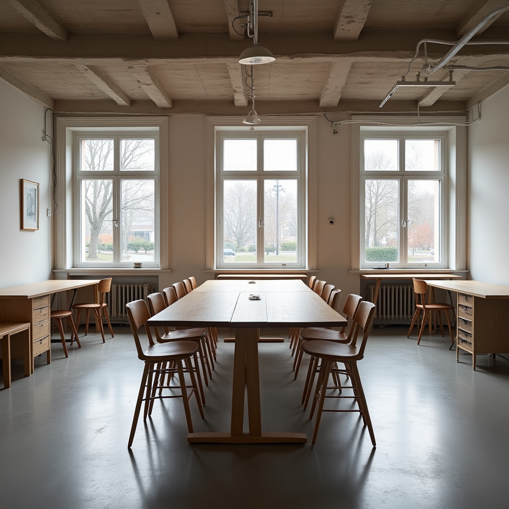Shared office space in Bydgoszcz with several desks and a shared meeting table